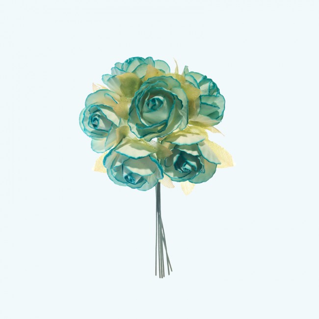 2" Diameter Paper Flower 6X12 | Aqua